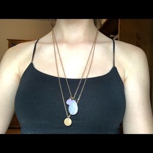 Gemstone double necklace